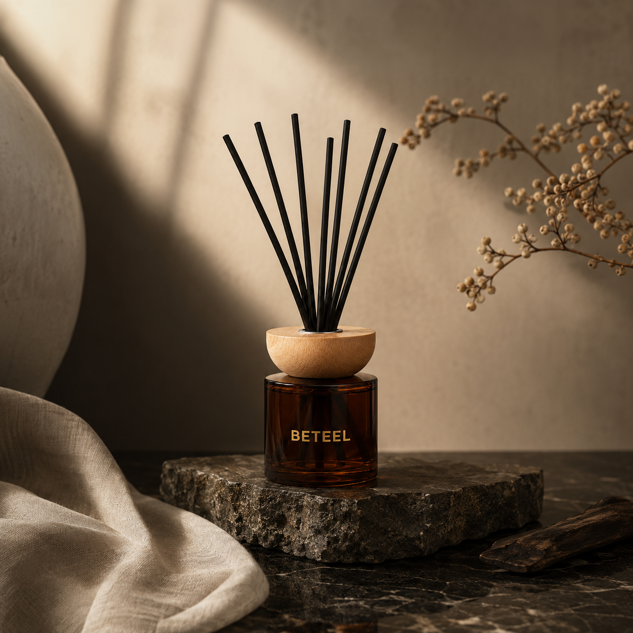 عود شيري - موزع العطر من بيتيل + أعواد لمعطر السيارة